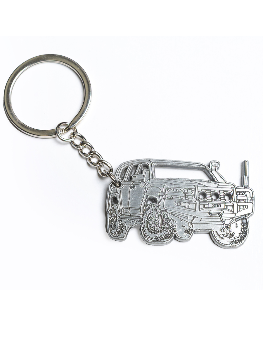 300 Series Land Cruiser Metal Keyring
