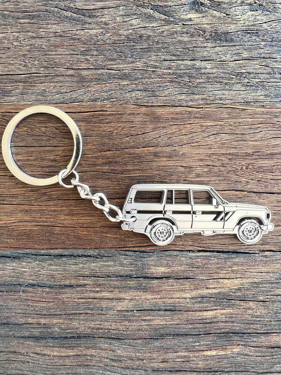 60 Series LandCruiser Metal Keychain