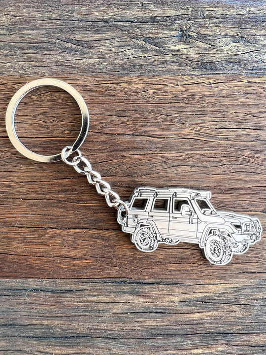 76 Series LandCruiser Metal Keyring