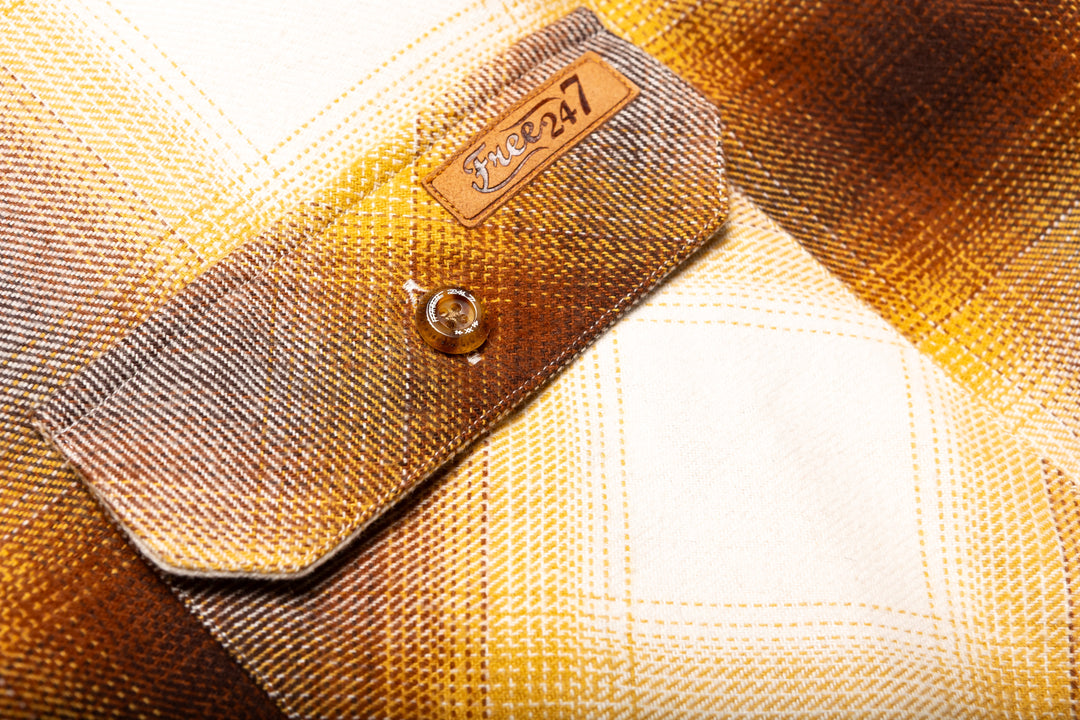 Bonfire Heavy Weight Premium Longsleeve Flannel Shirt - Rust