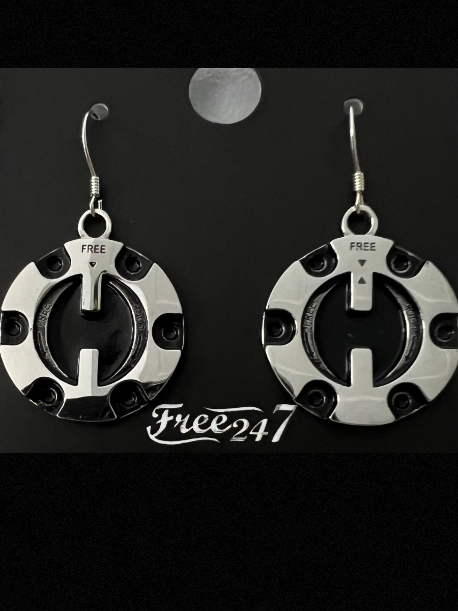 Free Wheelin' Hubs - Polished Earrings