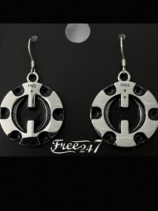 Free Wheelin' Hubs - Polished Earrings