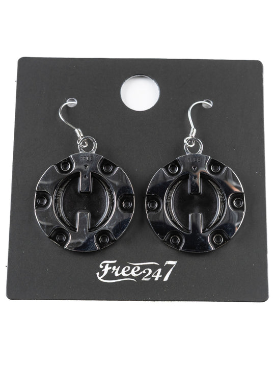 Free Wheelin' Hubs - Polished Earrings