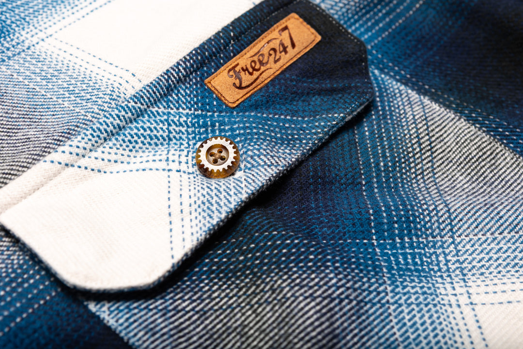 Bonfire Heavy Weight Premium Longsleeve  Flannel - Navy