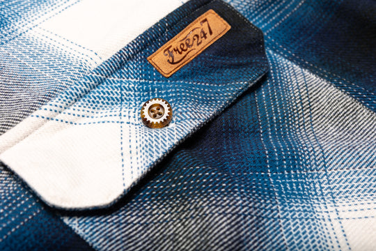 Bonfire Heavy Weight Premium Longsleeve  Flannel - Navy