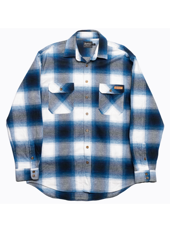 Bonfire Heavy Weight Premium Longsleeve  Flannel - Navy