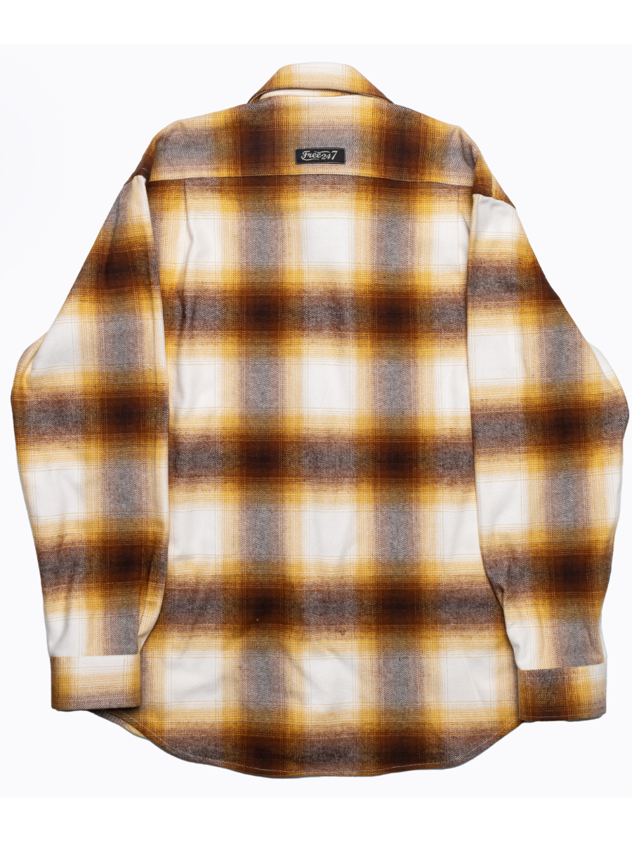 Bonfire Heavy Weight Premium Longsleeve Flannel Shirt - Rust