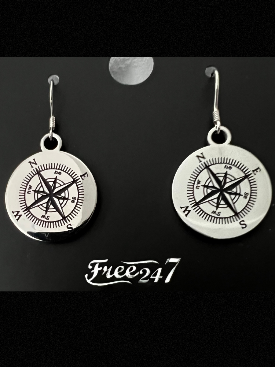 Compass - Polished Earrings