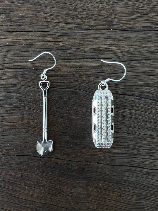 Bogged + Shovel - Polished Earrings