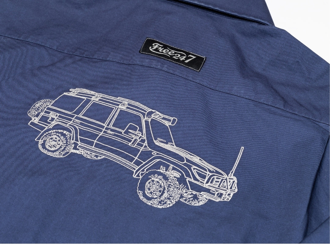 Embroidered 76 Series Land Cruiser - Life Wear Button Up Shirt