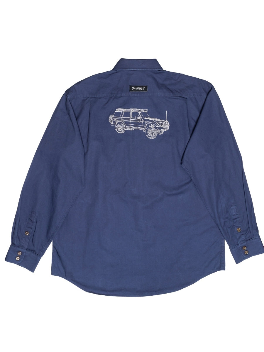 Embroidered 76 Series Land Cruiser - Life Wear Button Up Shirt