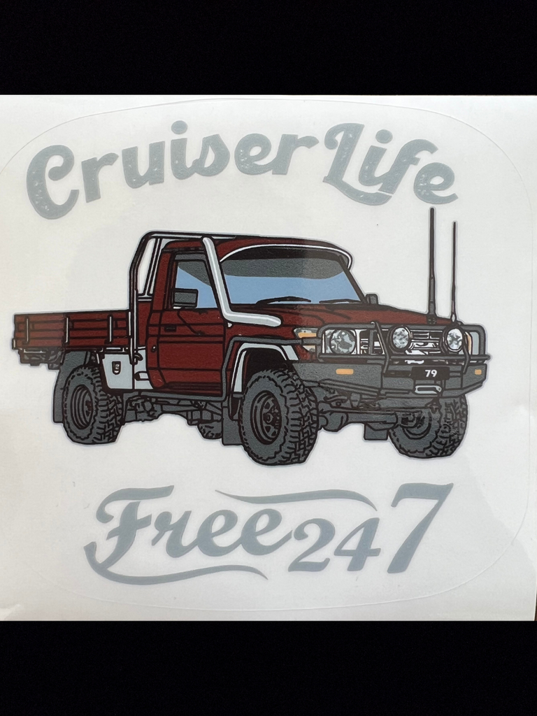 79 Series Single Cab Cruiser Life - Window Sticker – Free 24 7
