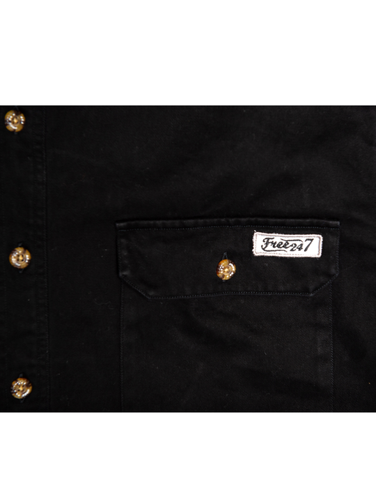 Adventurers Embroidered - Half Button Long Sleeve Men's Shirt