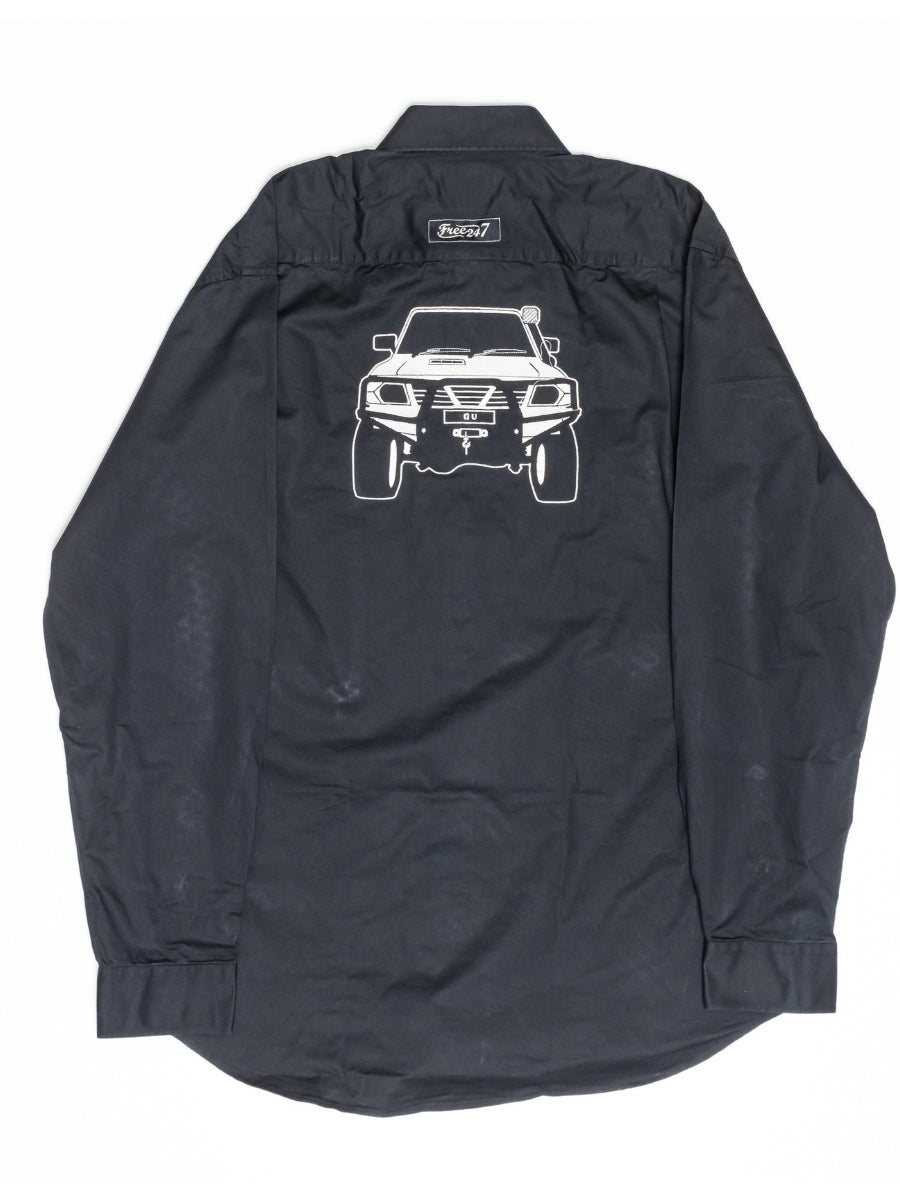 Embroidered GU Patrol - Life Wear Button Up Shirt