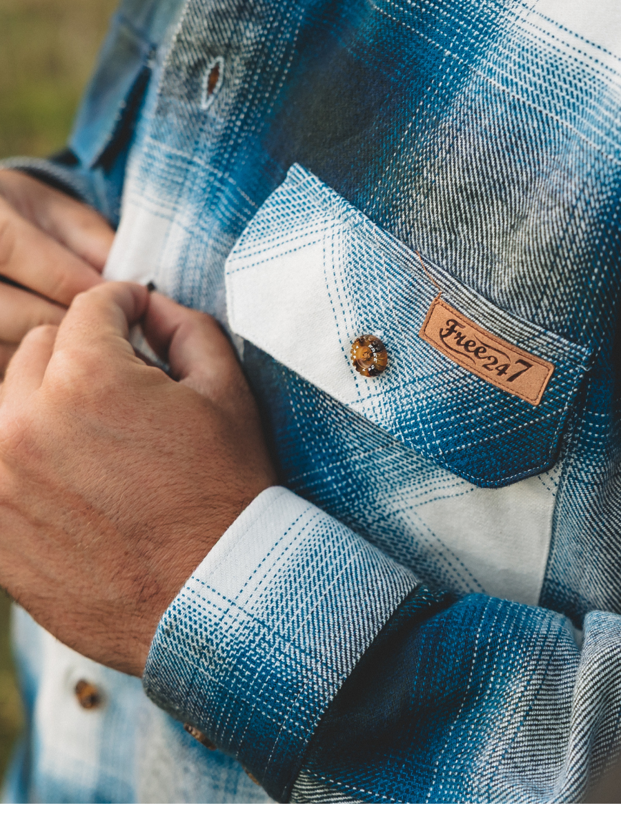 Bonfire Heavy Weight Premium Longsleeve  Flannel - Navy