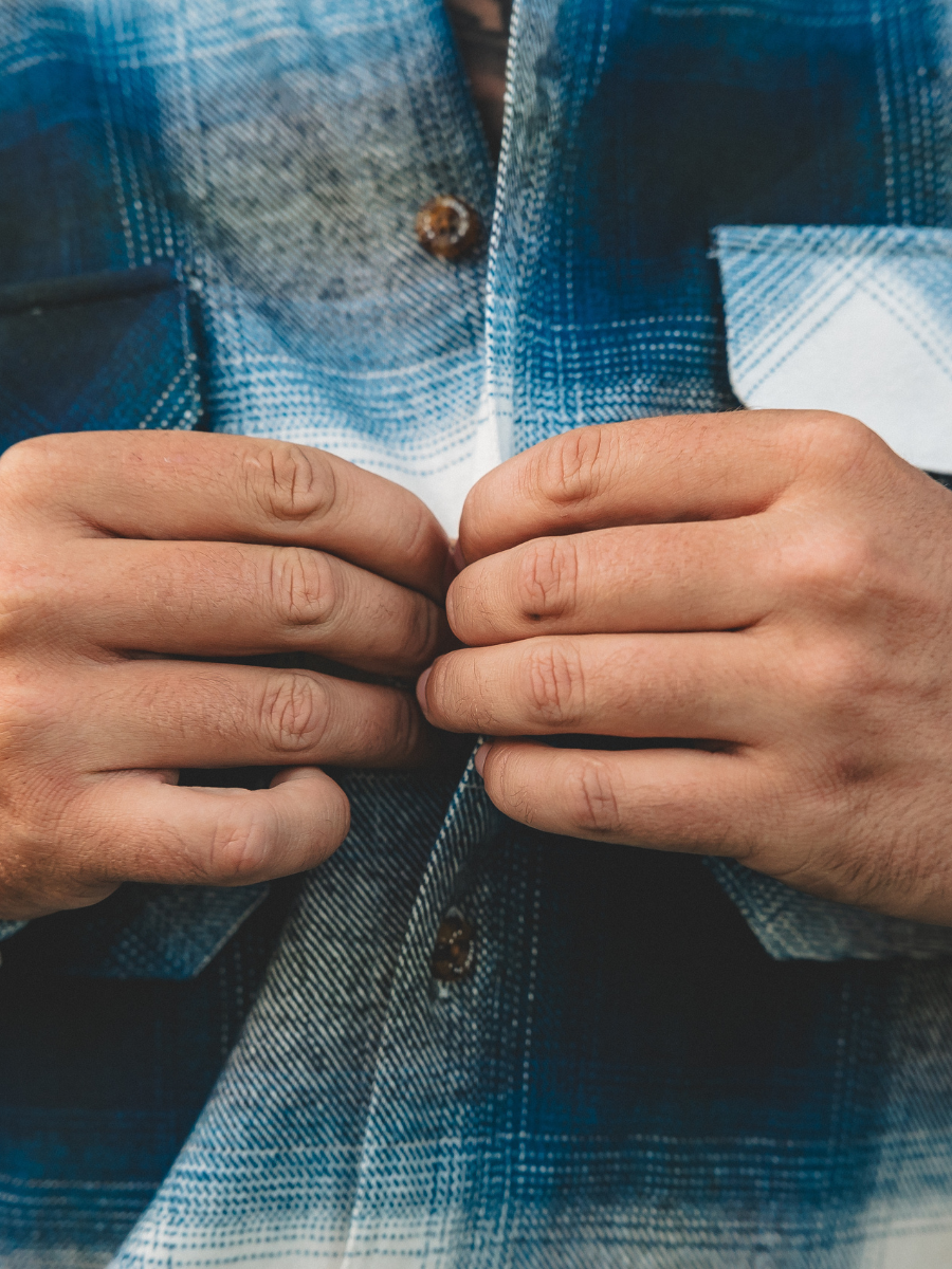 Bonfire Heavy Weight Premium Longsleeve  Flannel - Navy