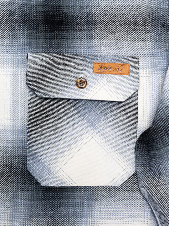 Bonfire Heavy Weight Premium Longsleeve Flannel Shirt - Smoke