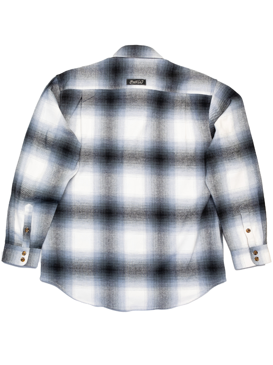 Bonfire Heavy Weight Premium Longsleeve Flannel Shirt - Smoke