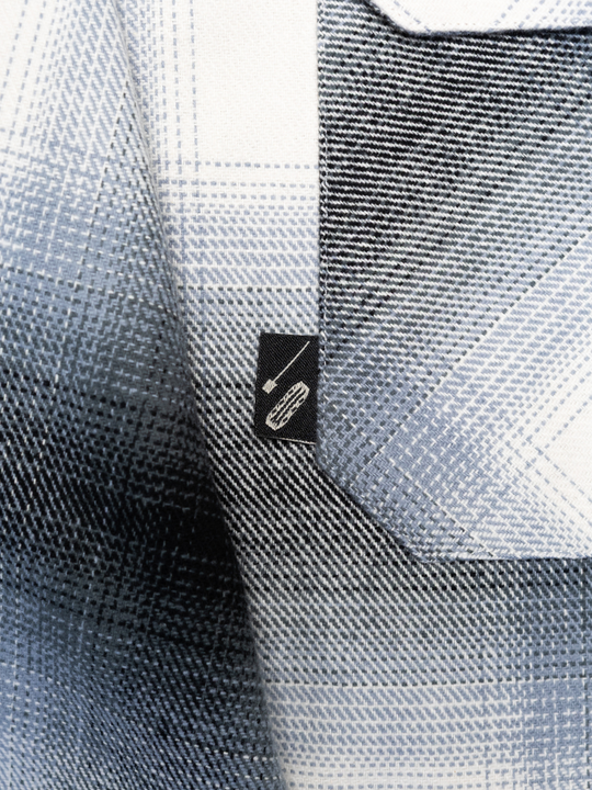 Bonfire Heavy Weight Premium Longsleeve Flannel Shirt - Smoke