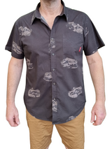 Two Tribes - Casual Short Sleeve Button Up Shirt